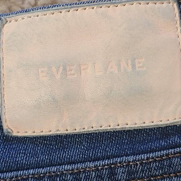 EVERLANE The Vintage Skinny Button Fly High Waist Raw Hem Ankle Jeans Women's 32 - Picture 8 of 12